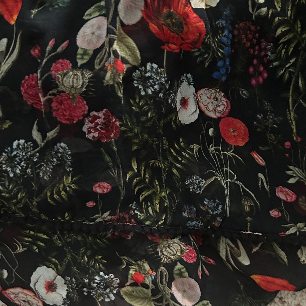 Anthropologie Payal Jain NWT Massima Black Red Floral Maxi Dress **Size XS P**🌺🌺 - Picture 9 of 10